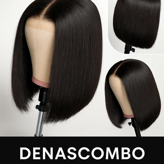 Vietnamese Luxury Black Bob Glueless Wig.