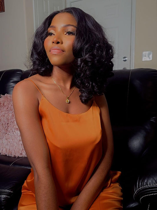 14-Inch Bouncing Curls Glueless Wig - Human Full Lace Wig