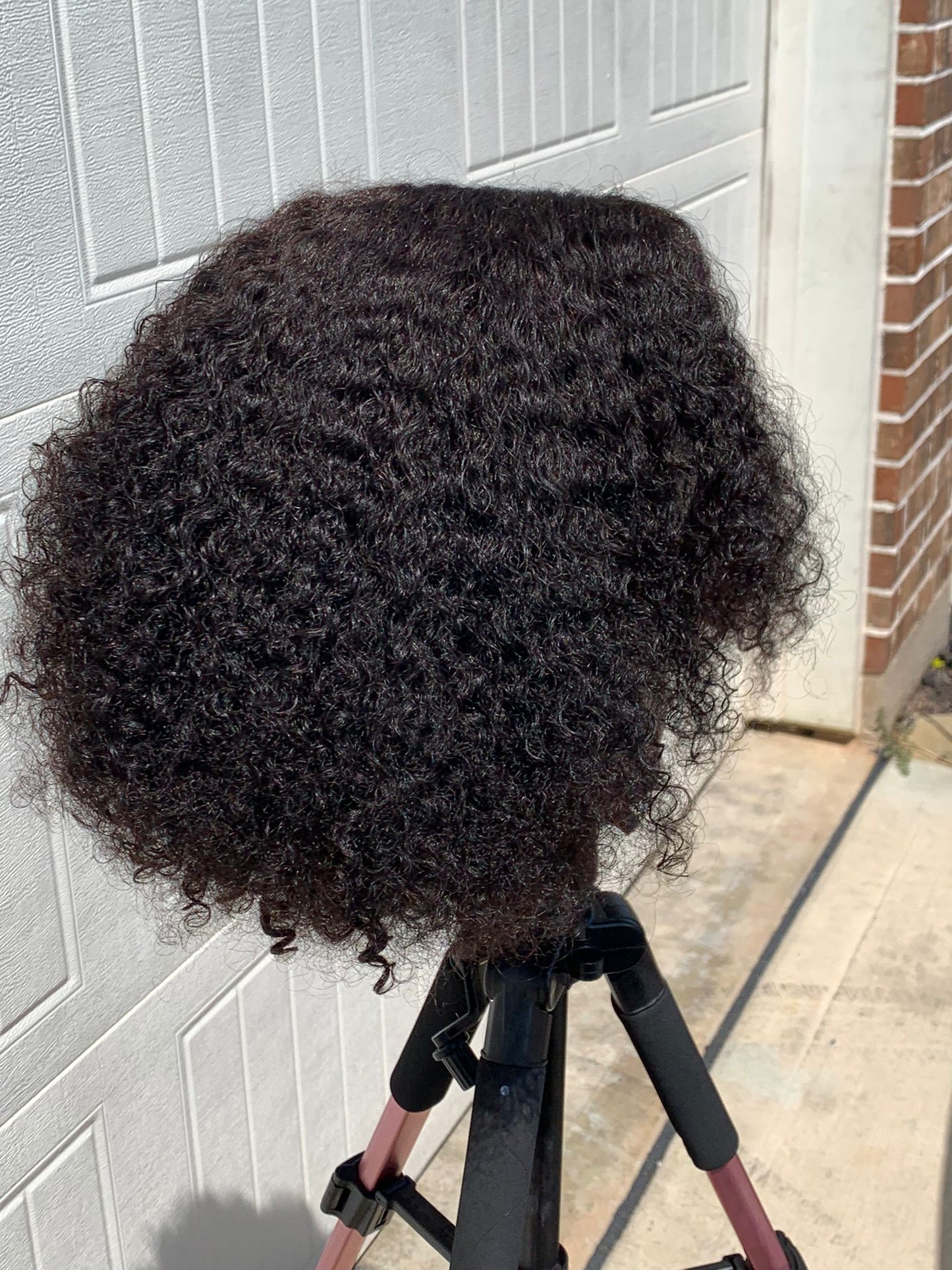 12-inch Kinky Curls Glueless Wig Human Hair Wig