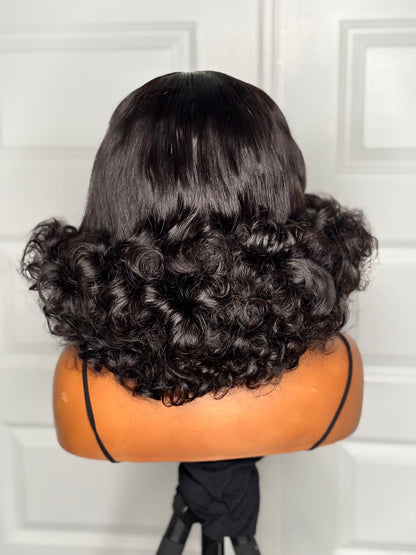 14-Inch Bouncing Curls Glueless Wig - Human Full Lace Wig
