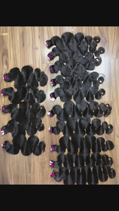 Luxury Body Wave Hair Bundles – 100% Raw Human Hair